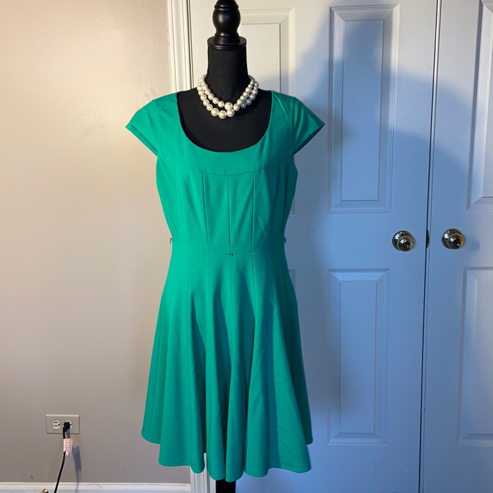 Calvin Klein sleeveless ruffle dress
